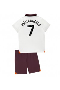 Manchester City Joao Cancelo #7 Babyklær Borte Fotballdrakt til barn 2023-24 Korte ermer (+ Korte bukser)